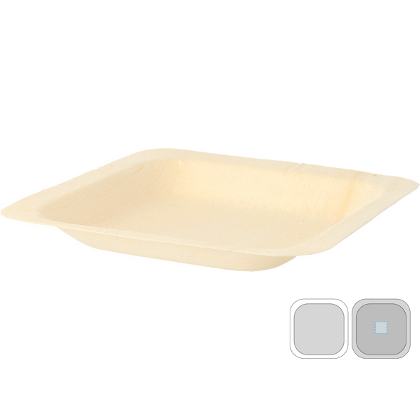 Træ firkantet plade "Træ"